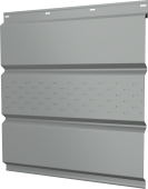 Софит металлический Классик Grand Line центральная перфорация 0,45 PE с пленкой RAL 9006 бело-алюминиевый Центр Кровли