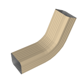 Колено стока гофрированное Vortex Lite 76х102мм PE RAL 1014 слоновая кость Центр Кровли