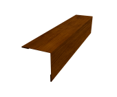 Планка завершающая 50х50 жалюзи Milan 0,45 Print-double Premium Golden Wood Intense F (2,5м) Центр Кровли
