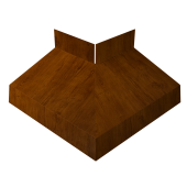 Угол отлива внешний 50 0,45 Print-Double Premium с пленкой Golden Wood Intense F Центр Кровли