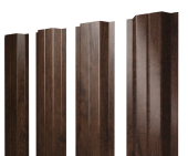 Штакетник П-образный A с прямым резом 0,4 Print Premium Antique Wood TwinColor Центр Кровли