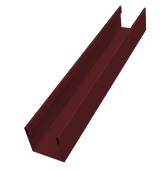 Стойка жалюзи Milan Slim 0,45 PE-Double RAL 3005 красное вино (2,5м) Центр Кровли