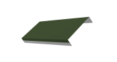 Ламель обратная 125 забора жалюзи Texas 0,5 Satin Matt TX RAL 6020 хромовая зелень Центр Кровли