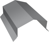 Парапетная крышка угольная 100мм Grand Line 0,5 ПЭ слим с пленкой RAL 7004 сигнальный серый (3м) Центр Кровли