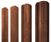 Штакетник М-образный А фигурный 0,45 Print Premium Rowan Wood Intense FTC Центр Кровли