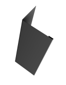 Нащельник (для калиток и ворот) 25х35 жалюзи Milan, Tokyo, Palermo 0,45 Drap-double TX RAL 7024 мокрый асфальт (L1,68) Центр Кровли