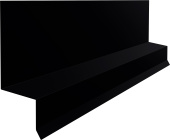 Отлив верхний фальц Grand Line 0,5 Полидэкстер TwinColor RAL 9005 черный (3м) Центр Кровли