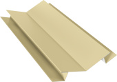 Планка угла внутреннего сложного 135 градусов Экобрус Grand Line 0,45 ПЭ слим с пленкой RAL 1014 слоновая кость (3м) Центр Кровли