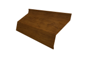 Ламель забора жалюзи Milan new gofr 0,45 Print Elite с пленкой Golden Wood TwinColor Центр Кровли