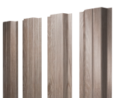 Штакетник П-образный A с прямым резом 0,45 Print Elite White Wood TwinColor Центр Кровли