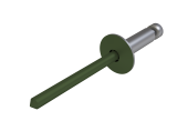 Заклёпка вытяжная Daxmer 3,2х8 (1000шт) сталь/сталь RAL 6020 Центр Кровли