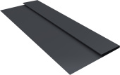 Планка стартовая Блок-хаус новый Grand Line 0,45 Drap двухсторонний RAL 7024 мокрый асфальт (3м) Центр Кровли