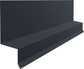 Отлив верхний фальц Grand Line 0,5 Полидэкстер RAL 7024 мокрый асфальт (3м) Центр Кровли