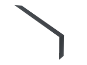 Планка карнизная для мягкой кровли 135х50 0,5 Satin Matt RAL 7024 мокрый асфальт (3м) Центр Кровли