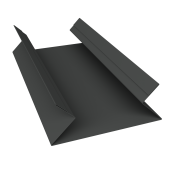 Планка угла внутреннего составная верхняя 0,45 PE-Double с пленкой RAL 7016 антрацитово-серый (3м) Центр Кровли