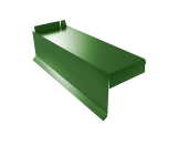 Планка торцевая сегментная Квадро профи Левая стартовая 0,45 PE RAL 6002 лиственно-зеленый Центр Кровли
