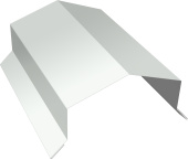 Парапетная крышка угольная 100мм Grand Line 0,5 ПЭ слим с пленкой RAL 9003 сигнальный белый (2,5м) Центр Кровли