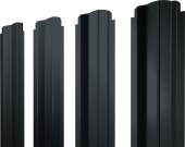 Штакетник П-образный B фигурный Grand Line 0,5 GreenCoat Pural БТ матовый RR2H3 (RAL 7016 антрацитово-серый) Центр Кровли