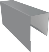 Планка П-образная заборная 17 Grand Line 0,5 ПЭ слим с пленкой RAL 7004 сигнальный серый (3м) Центр Кровли