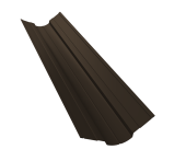 Планка ендовы верхней фигурной 70x70 0,5 Satin с пленкой RR 32 темно-коричневый (2м) Центр Кровли