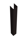 Стойка жалюзи Texas 0,45 PE-Double RAL 9005 черный (2м) Центр Кровли