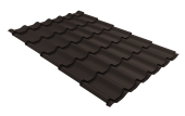Металлочерепица Классик ("Classic") v01 0,5 Rooftop Бархат RR 32 темно-коричневый Центр Кровли