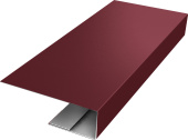 J-Профиль 12мм Grand Line 0,45 ПЭ слим с пленкой RAL 3005 красное вино (2м) Центр Кровли