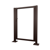 Калитка Жалюзи 2,0х1 прямоугольный фланец 230х230 RAL 8017 без заполнения Центр Кровли