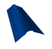 Планка конька фигурного 100x100 0,45 PE с пленкой RAL 5002 ультрамариново-синий (2м) Центр Кровли