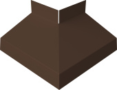 картинка Угол отлива внешний 70 Grand Line 0,45 Drap двухсторонний с пленкой RAL 8017 шоколад Центр Кровли Угол отлива внешний 70 Grand Line 0,45 Drap двухсторонний с пленкой RAL 8017 шоколад Центр Кровли