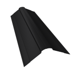 Планка конька фигурного 100x100 0,45 PE-Double с пленкой RAL 9005 черный (3м) Центр Кровли