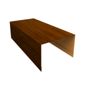 Крышка для забора из сайдинга (Блок-хаус new) 0,45 Print Premium Golden Wood Intense FTC (2,5м) Центр Кровли