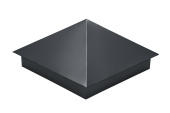 Колпак на столб 390х390мм 0,5 Satin с пленкой RAL 7024 мокрый асфальт Центр Кровли
