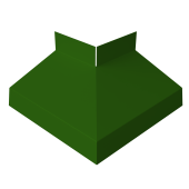 картинка Угол отлива внешний 70 0,45 PE с пленкой RAL 6002 лиственно-зеленый Центр Кровли Угол отлива внешний 70 0,45 PE с пленкой RAL 6002 лиственно-зеленый Центр Кровли