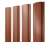 Штакетник Прямоугольный с прямым резом 0,45 Drap TR RAL 8004 терракота Центр Кровли