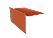Планка ветровая для мягкой кровли 100х20х70 0,5 Velur X RAL 8004 терракота (3м) Центр Кровли