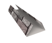 Планка стыковочная составная нижняя 0,45 Print Elite Fine Stone TwinColor (2м) Центр Кровли