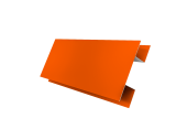 Планка H-образная Экобрус 0,45 PE с пленкой RAL 2004 оранжевый (2м) Центр Кровли