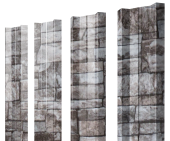 Штакетник М-образный А с прямым резом 0,45 Print Elite Fine Stone TwinColor Центр Кровли