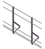 Ограждение кровельное со снегозадерж. Optima 1,2х2м RAL8017 Центр Кровли