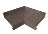 Угол отлива внутренний 70 0,45 Print Elite с пленкой White Wood TwinColor Центр Кровли
