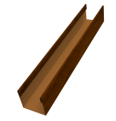 Стойка жалюзи Milan Slim 0,45 Print Premium Golden Wood Intense FTC (2,5м) Центр Кровли