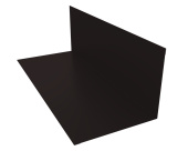 Планка примыкания 130х160мм 0,45 Drap RAL 9005 черный (2м) Центр Кровли