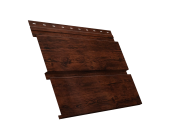 Софит металлический Квадро Брус с перфорацией 0,45 Print Premium с пленкой Cherry Wood Fresh TwinColor Центр Кровли