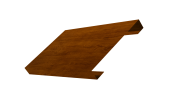 Ламель лицевая 150 забора жалюзи Texas 0,45 Print-Double Premium с пленкой Golden Wood Intense F Центр Кровли