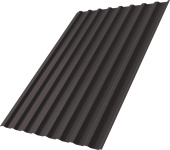 Профнастил С20B Grand Line 0,5 GreenCoat Pural БТ матовый RR 32 темно-коричневый (RAL 8019 серо-коричневый) Центр Кровли