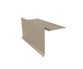 Планка ветровая с отгибом для мягкой кровли 100х20х70 0,45 PE с пленкой RAL 1015 светлая слоновая кость (3м) Центр Кровли