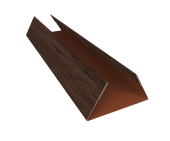 Планка стыковочная составная нижняя 0,45 Print Premium Antique Wood TwinColor (2м) Центр Кровли