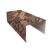 Крышка для забора из сайдинга ЭкоБрус 0,45 Print Elite King Stone TwinColor (2,5м) Центр Кровли