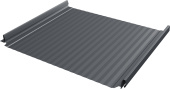 картинка Кликфальц Про Гофр Grand Line 0,45 Drap двухсторонний с пленкой на замках RAL 7024 мокрый асфальт Центр Кровли Кликфальц Про Гофр Grand Line 0,45 Drap двухсторонний с пленкой на замках RAL 7024 мокрый асфальт Центр Кровли